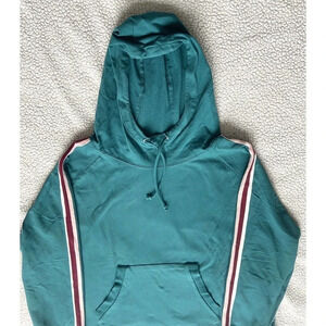 Women’s Evy’s Tree The Mollie Sweatshirt Hoodie Blue Green Stripes A line Sz. 1X